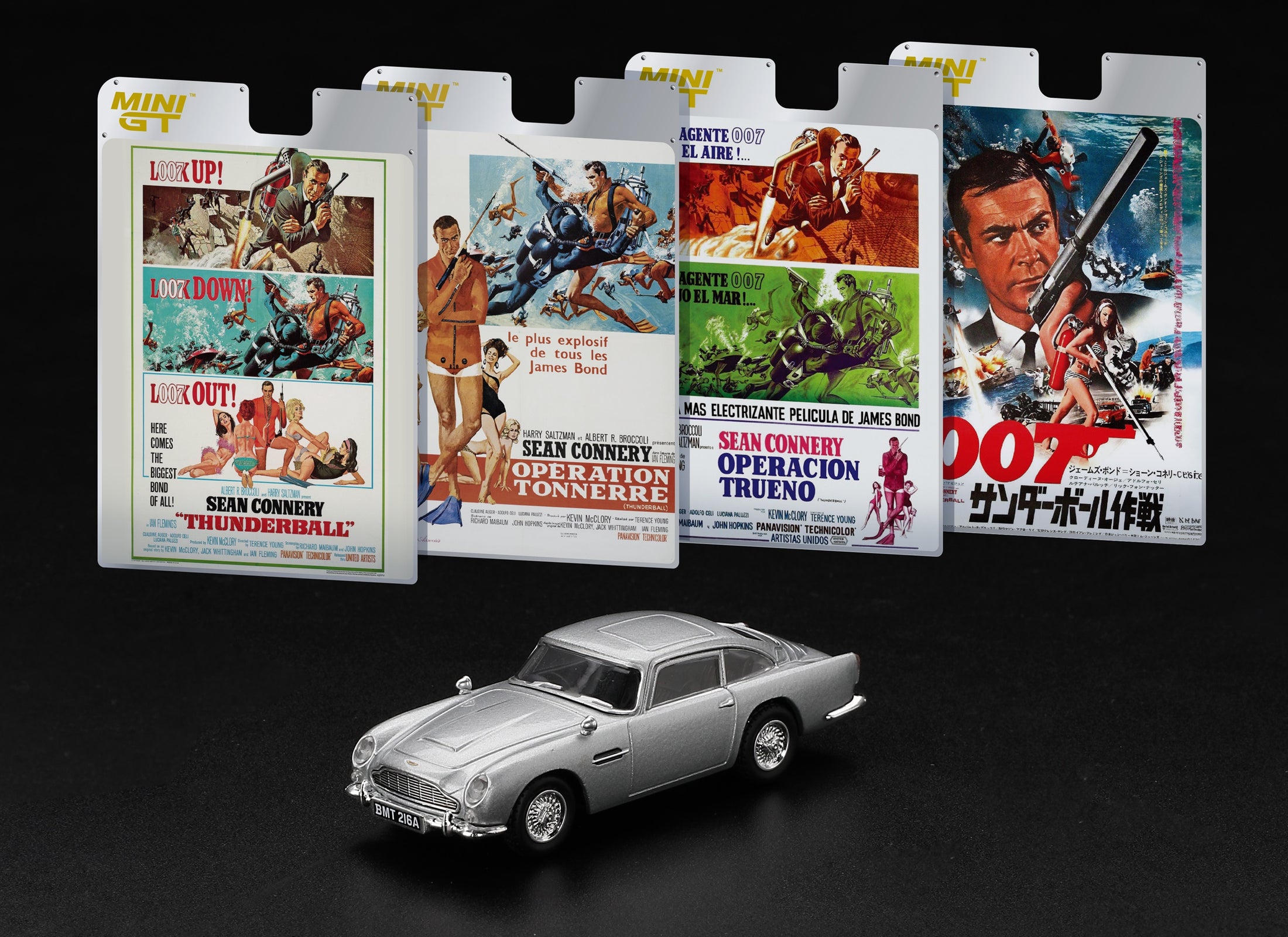 Mini GT #901 1/64 007 Aston Martin DB5 Thunderball with Poster Cards
