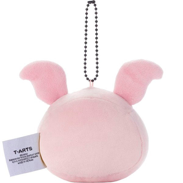 Disney Takara Tomy Winnie the Pooh 8.5cm Piglet Face Shape Mascot Soft Plush