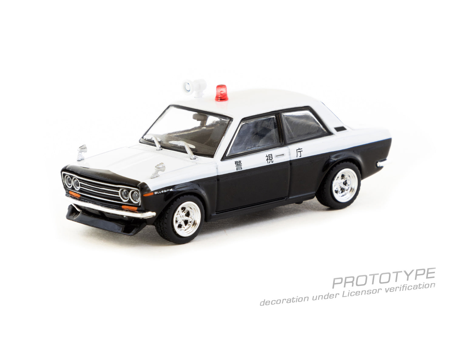 Tarmac Works 1/64 Datsun 510  Police Car Diecast Model Car
