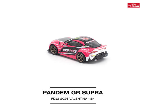 Load image into Gallery viewer, (Pre-order) POPRACE 1/64 - PANDEM GR SUPRA FDJ2 VALENTINA PIAZ Diecast Model Car

