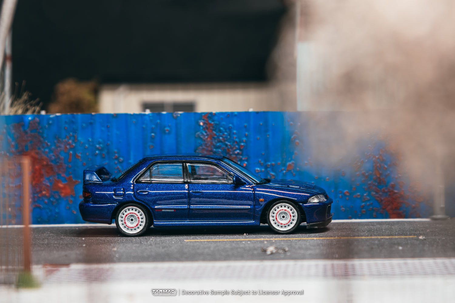 (Pre-order) Tarmac Works Mitsubishi Lancer GSR Evolution II Blue Diecast Model