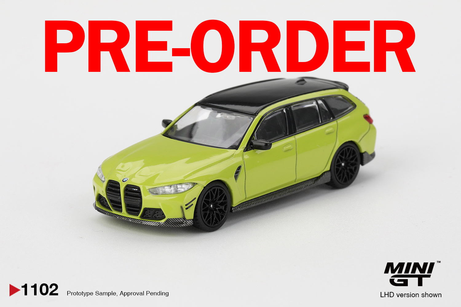 (Pre-order) MINI GT #1102 BMW M3 M Performance Touring Sao Paulo Yellow RHD Car