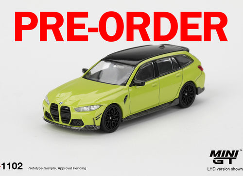 Load image into Gallery viewer, (Pre-order) MINI GT #1102 BMW M3 M Performance Touring Sao Paulo Yellow LHD Car
