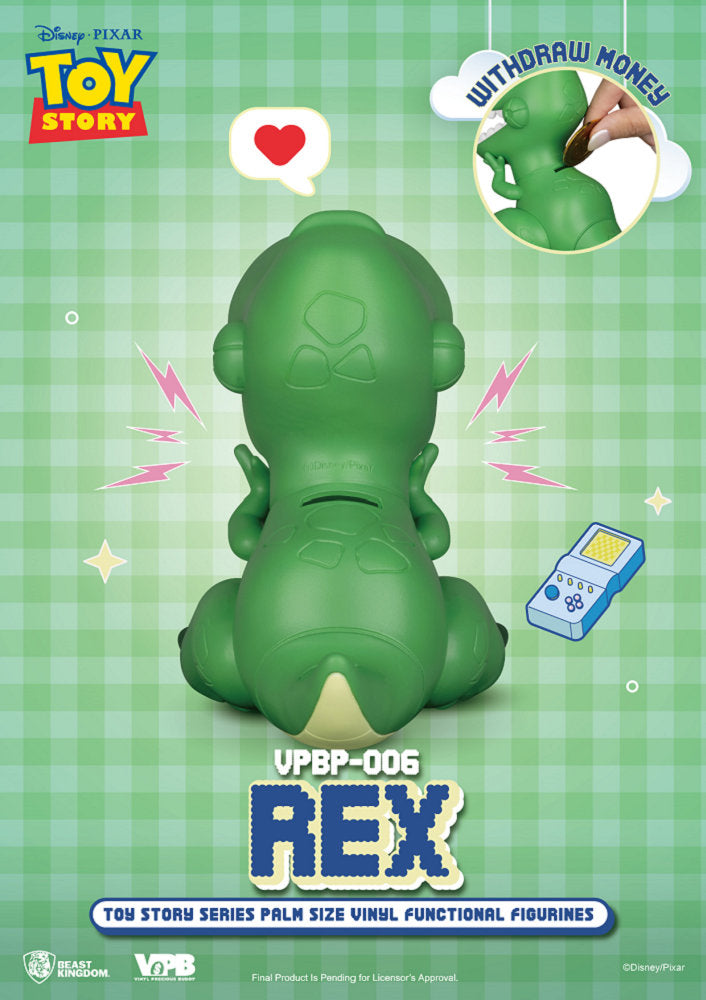 Beast Kingdom VPBP-006 TOY STORY Palm Size Vinyl Functional Figurines Rex