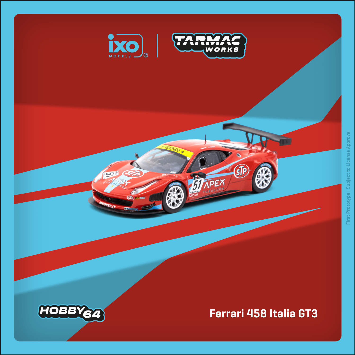 Tarmac Works 1/64 Ferrari 458 Italia GT3 FIA GT3 Europe 2011 D. Brown
