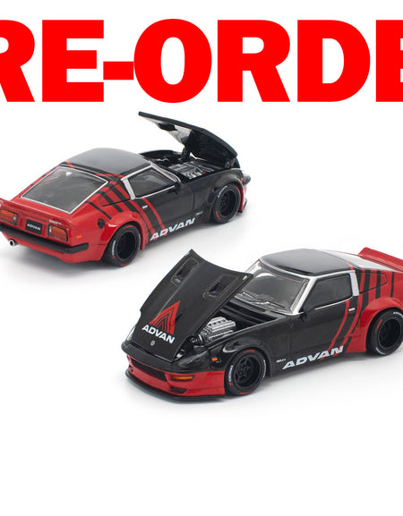 (Pre-order) POPRACE 1/64 PANDEM 280ZX ADVAN Diecast Model Car