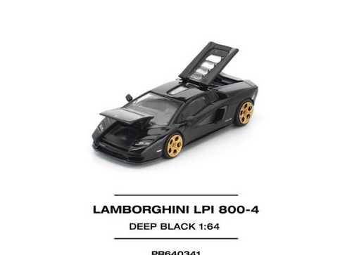 Load image into Gallery viewer, (Pre-order) POPRACE 1/64 LAMBORGHINI COUNTACH LPI 800-4 DEEP BLACK Model Car
