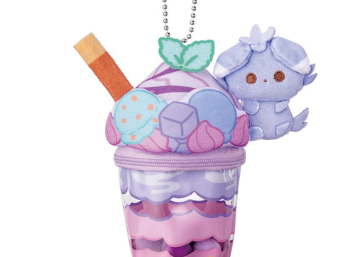 Load image into Gallery viewer, Takara Tomy Pokemon PokePiece Meowspur Blueberry Parfait Plush Charm
