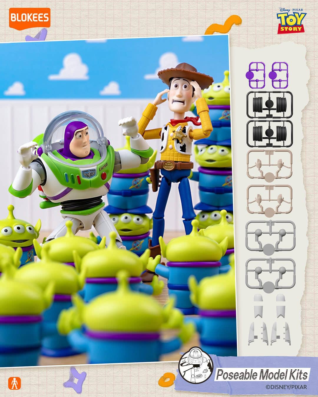 Blokees Model Kits - Toy Story Elite Version EV01 1Box Set of 6pcs