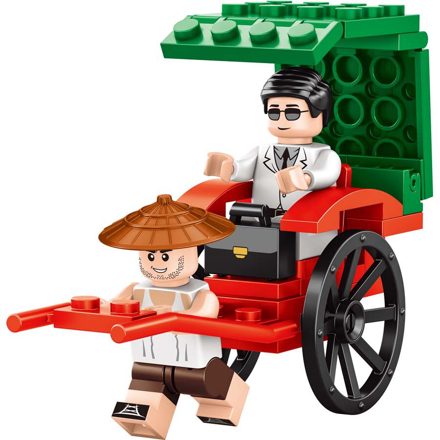 Royal Toys Building Blocks City Story Bricks RT28: Rickshaw (47 Pcs/Pzs)