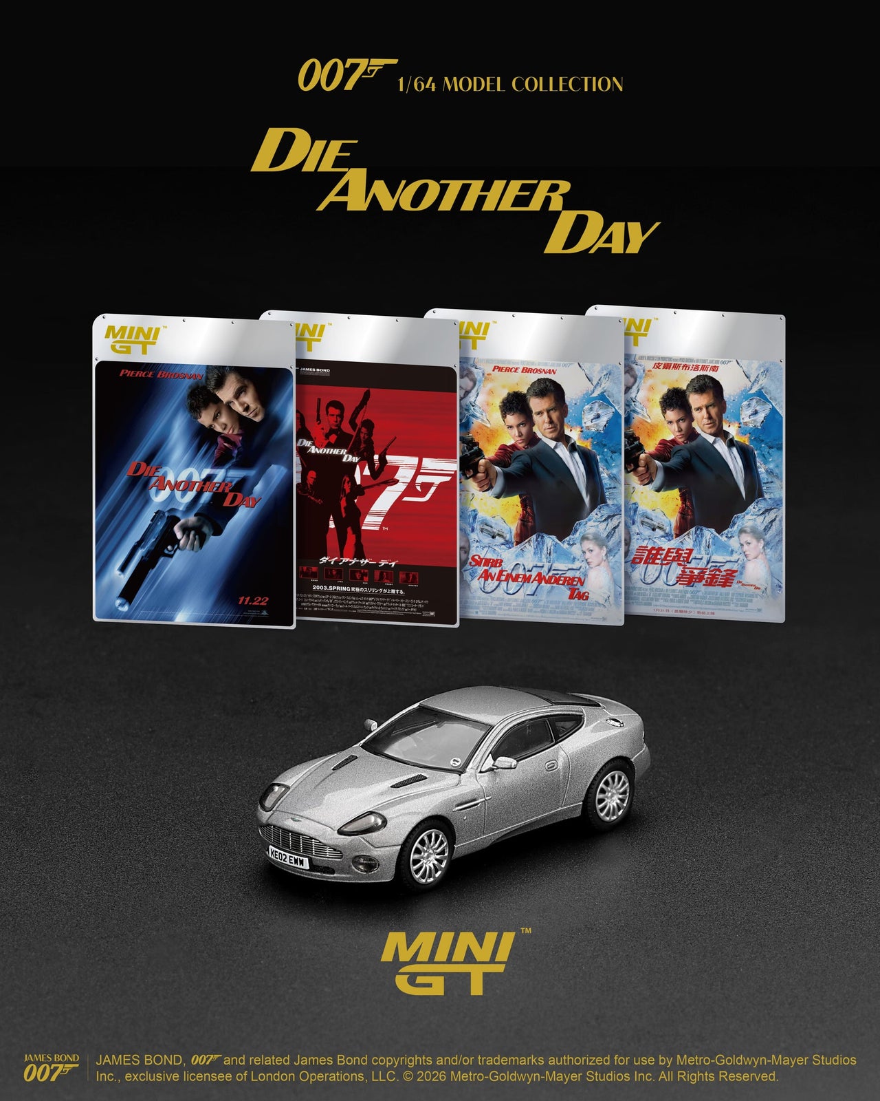 (Pre-order) Mini GT #926 007 Aston Martin V12 Vanquish "Die Another Day" Car