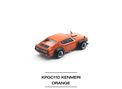 Load image into Gallery viewer, POPRACE 1/64 SKYLINE GT-R V8 DRIFT (KENMERI) ORANGE Model Car
