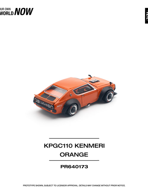 Load image into Gallery viewer, POPRACE 1/64 SKYLINE GT-R V8 DRIFT (KENMERI) ORANGE Model Car
