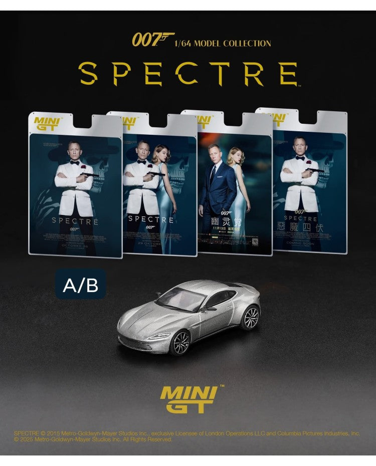 Mini GT #910 1/64 Aston Martin DB10 "Spectre" 007 with Mini Poster