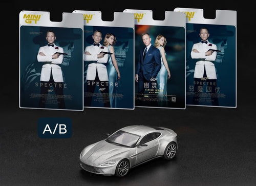 Load image into Gallery viewer, Mini GT #910 1/64 Aston Martin DB10 "Spectre" 007 with Mini Poster
