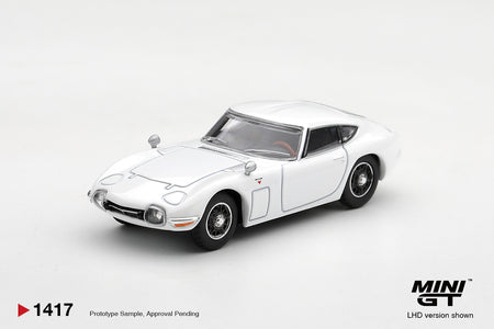 (Pre-order) Mini GT #1417 Toyota 2000GT  Pegasus White LHD Diecast Model Car