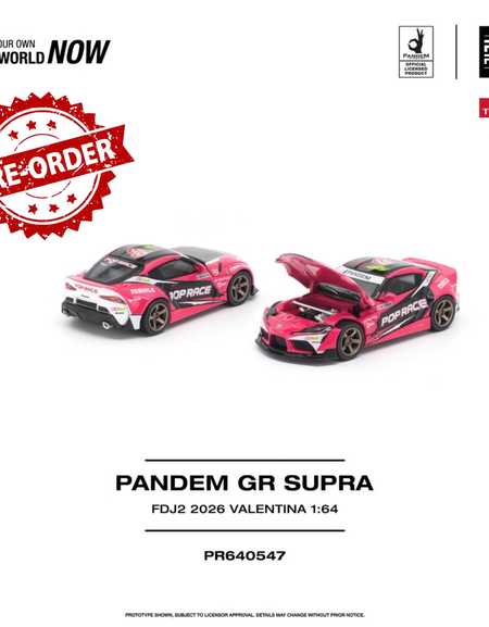 (Pre-order) POPRACE 1/64 - PANDEM GR SUPRA FDJ2 VALENTINA PIAZ Diecast Model Car