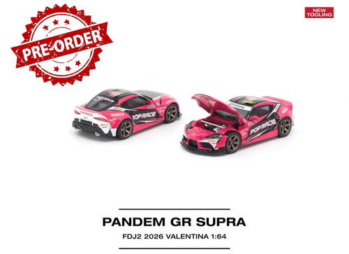 Load image into Gallery viewer, (Pre-order) POPRACE 1/64 - PANDEM GR SUPRA FDJ2 VALENTINA PIAZ Diecast Model Car
