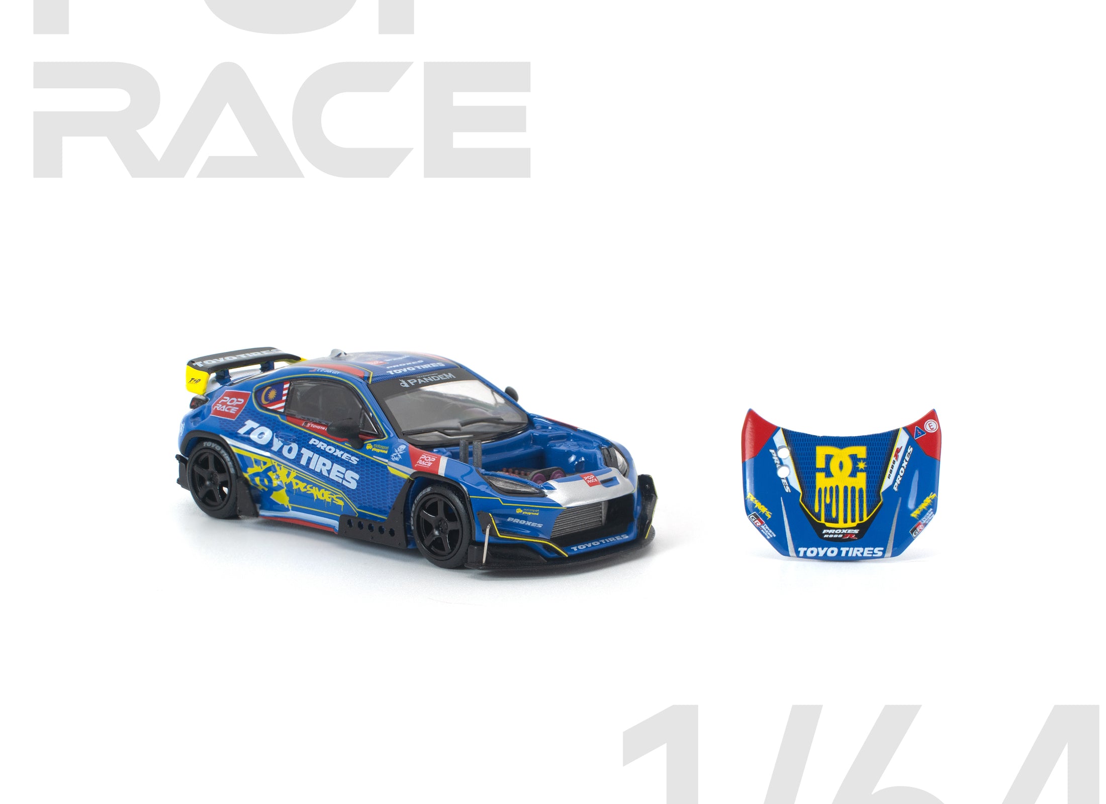 (Pre-order) POP RACE 1/64 PANDEM GR 86 TENGKU DJAN LEY Diecast Model Car