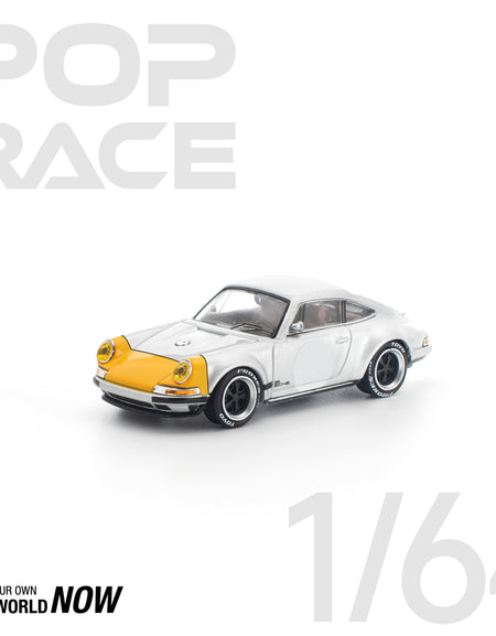 (Pre-order) POPRACE 1/64 SINGER 911 SCCS HOMAGE YELLOW/SILVER Diecast Model Car