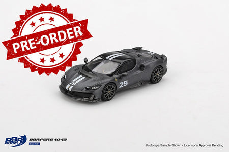 (Pre-order) BBR 1/64 Ferrari 296 Speciale Grigio Silverstone Opaco Model Car