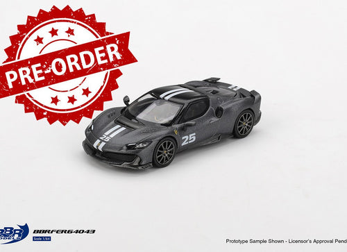 Load image into Gallery viewer, (Pre-order) BBR 1/64 Ferrari 296 Speciale Grigio Silverstone Opaco Model Car
