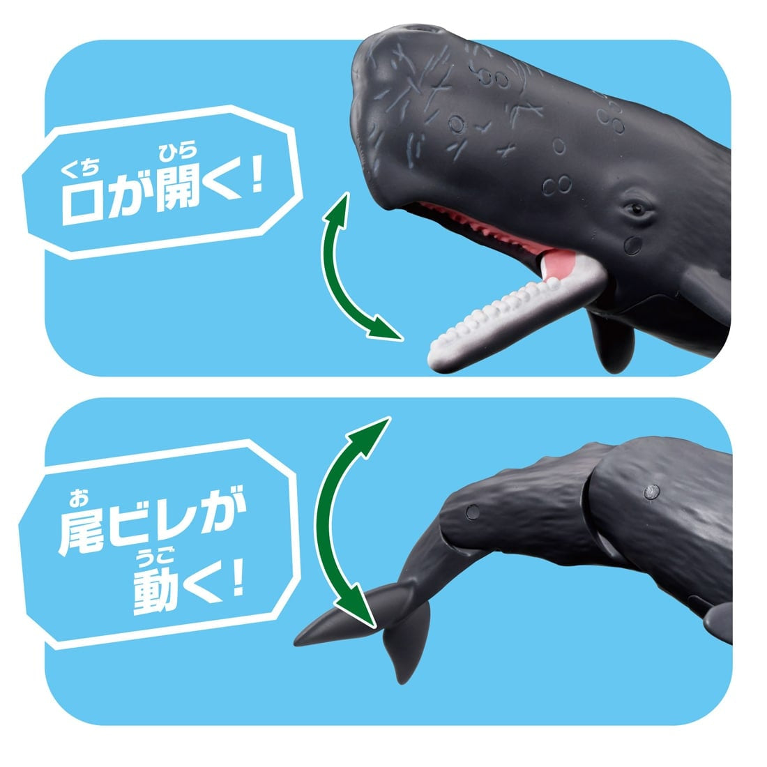 Takara Tomy Ania AL-34 Sperm Whale (Floating Version) Animal Figure