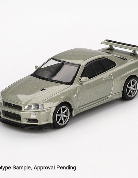 Mini GT #1003 Nissan Skyline GT-R (R34) V-Spec II Nür Millenium Jade