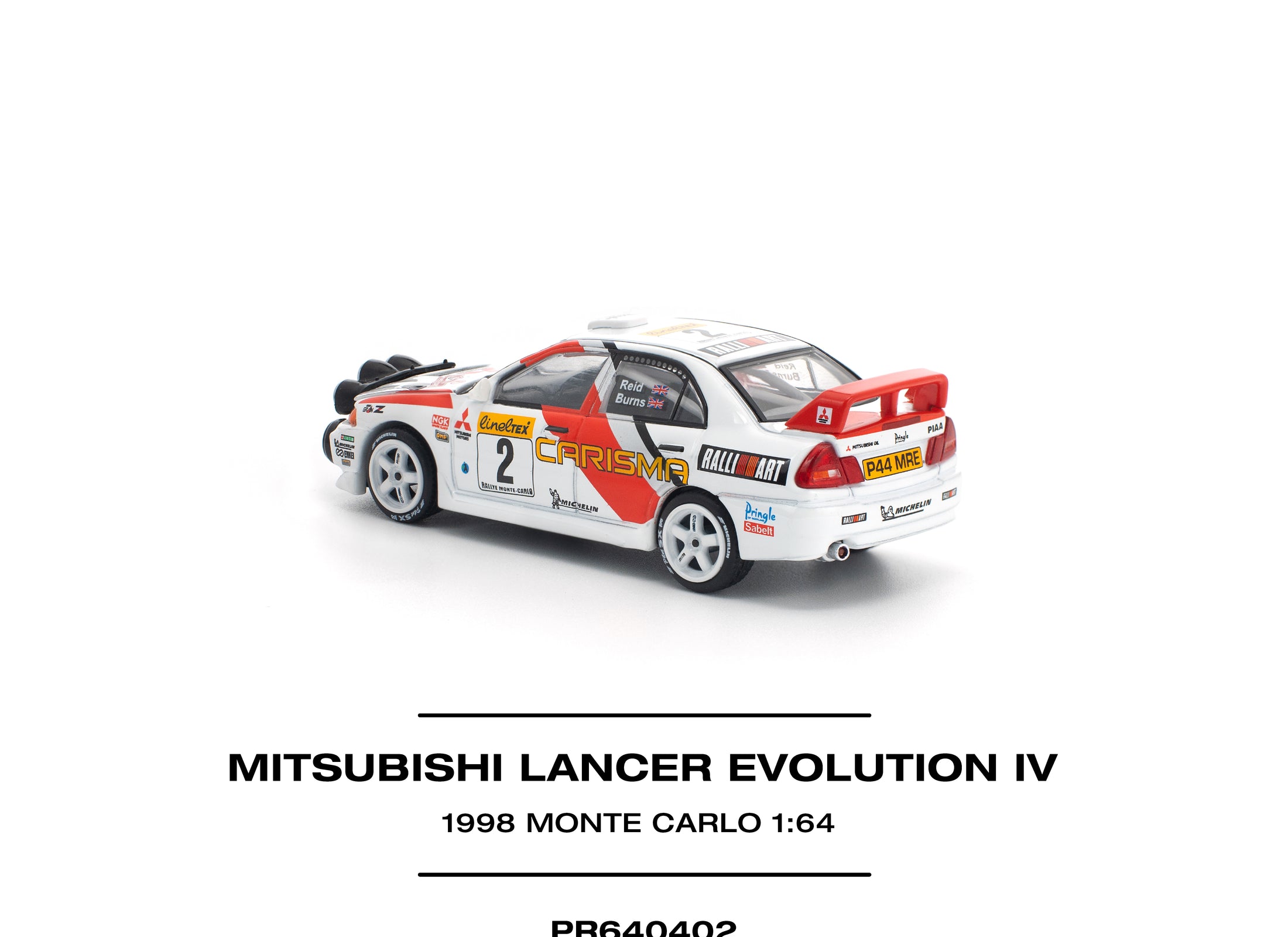 (Pre-order) POPRACE 1/64 MITSUBISHI LANCER EVOLUTION IV - 1998 MONTE CARLO RALLY
