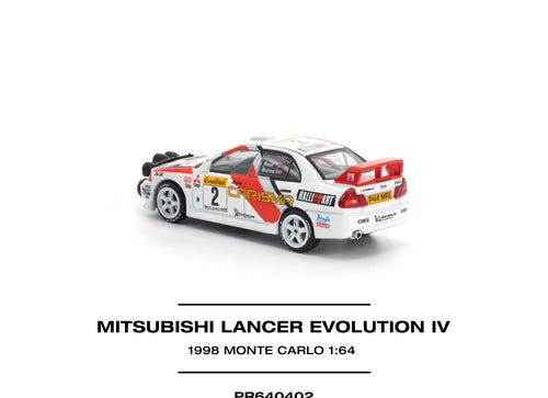 Load image into Gallery viewer, (Pre-order) POPRACE 1/64 MITSUBISHI LANCER EVOLUTION IV - 1998 MONTE CARLO RALLY
