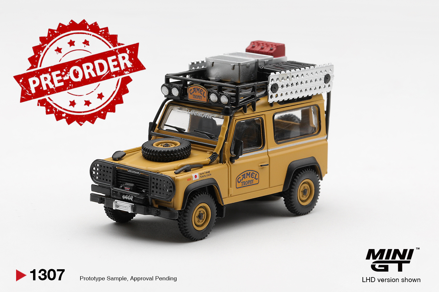 (Pre-order) Mini GT #1307 Land Rover Defender 90 1985 Camel Trophy Borneo Japan