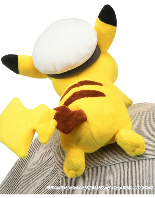 Load image into Gallery viewer, Takara Tomy Pokemon Soft Plush Toy Captain Pikachu on Shoulder

