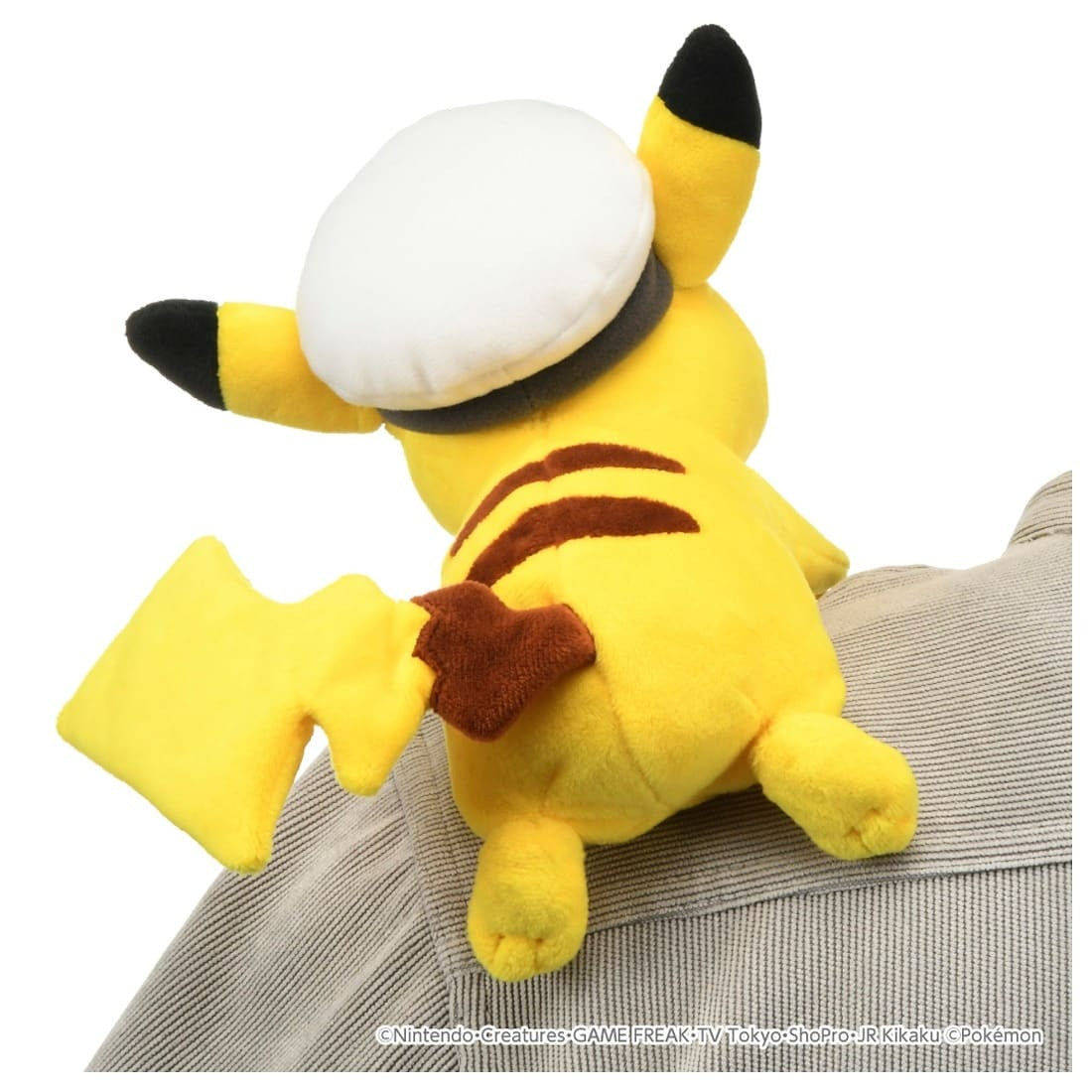 Takara Tomy Pokemon Soft Plush Toy Captain Pikachu on Shoulder