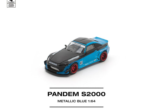Load image into Gallery viewer, (Pre-order) POP RACE 1/64 PANDEM S2000 METALLIC BLUE Diecast Model Car
