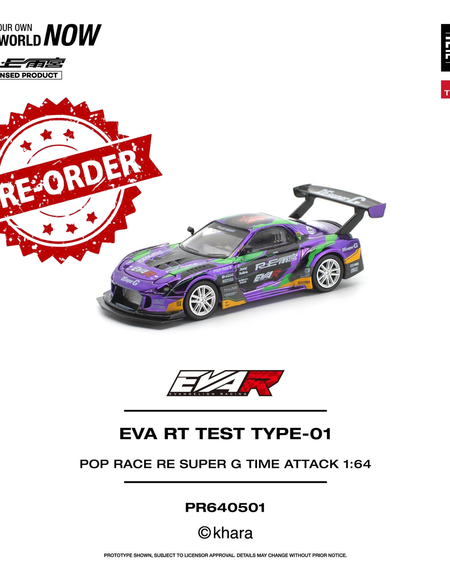 (Pre-order) POP RACE 1/64 EVA RT TEST TYPE-01 RE Super G Time Attack Diecast Car