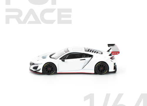 Load image into Gallery viewer, (Pre-order) POPRACE 1/64 HONDA NSX GT3 EVO22 - WHITE Diecast Model Car
