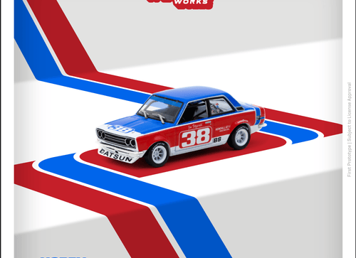 Load image into Gallery viewer, Tarmac Works 1/64 Datsun 510  SCCA National Championship 1973 Model
