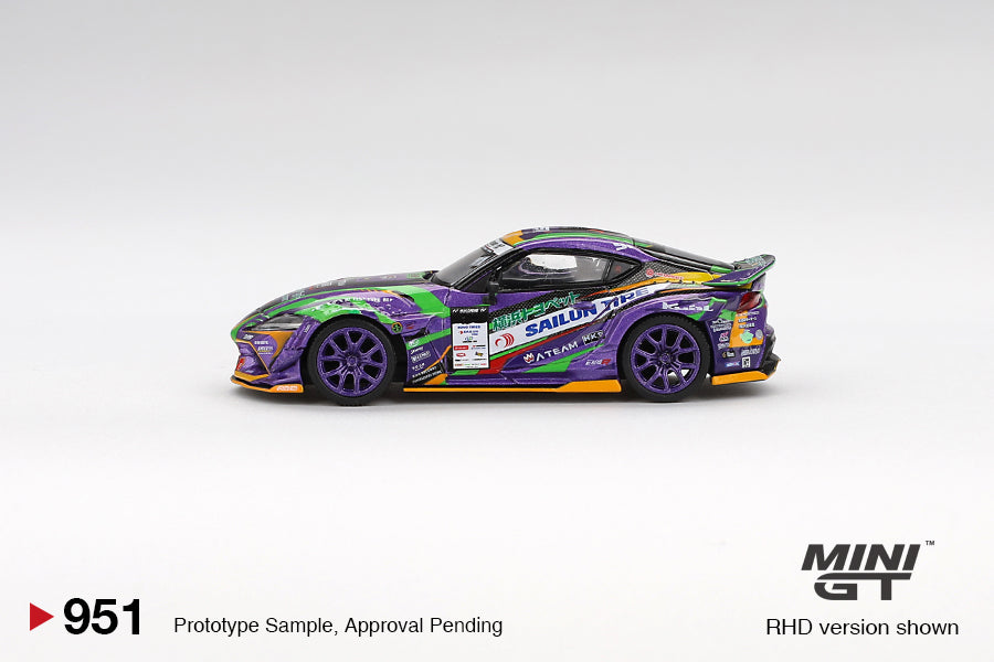 Mini GT #951 "Toyota GR Supra KUHL 2021 D1GP EVANGELION RACING D1