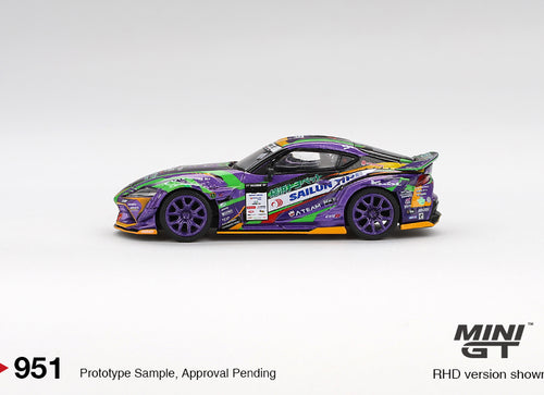 Load image into Gallery viewer, Mini GT #951 "Toyota GR Supra KUHL 2021 D1GP EVANGELION RACING D1
