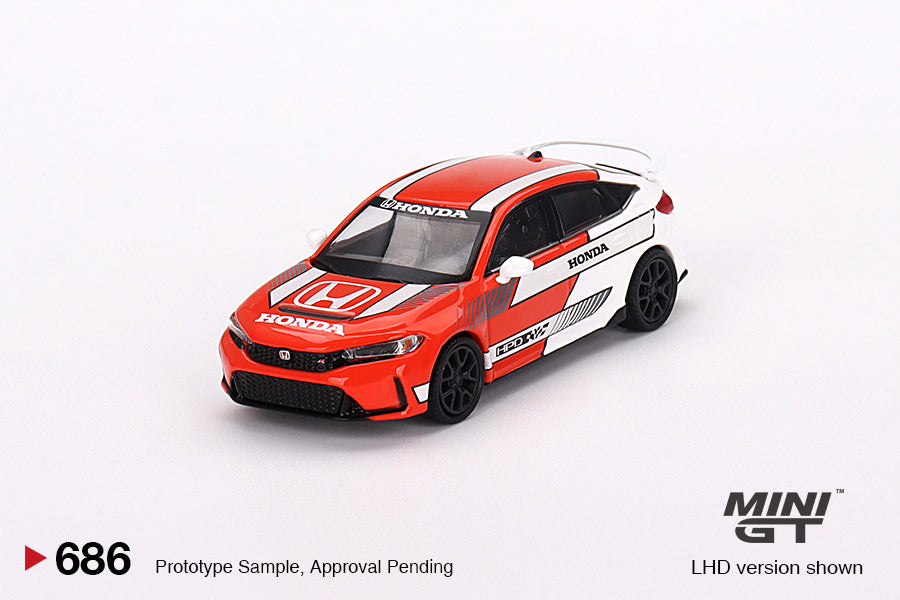 Mini GT #686 Honda Civic Type 2023 Pace Car Red Diecast Model Car