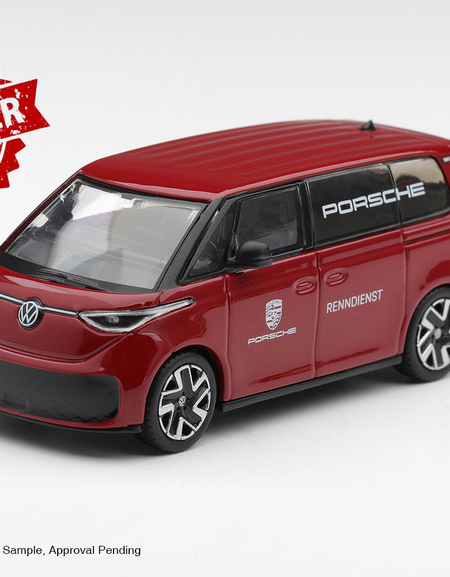 (Pre-order) Mini GT #1340 Volkswagen ID.Buzz Porsche Renndienst Red LHD