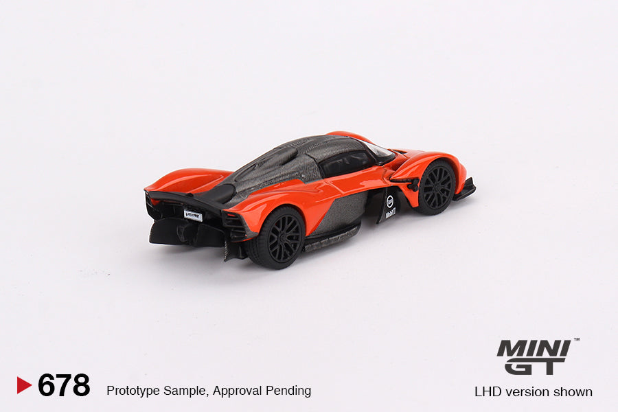 Mini GT #678 1/64 Aston Martin Valkyrie  Maximum Orange Model Car