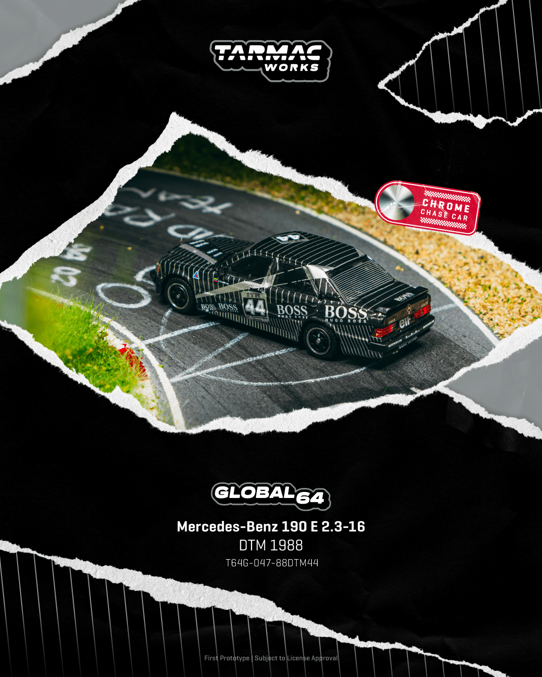 Tarmac Works 1/64 Mercedes-Benz 190 E 2.3-16 DTM 1988 Johnny Cecotto