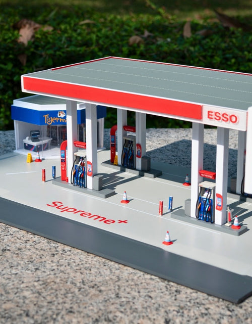 Load image into Gallery viewer, Tiny City Hong Kong Bd30 1/64 ESSO Gas Station Petrol Model Diorama
