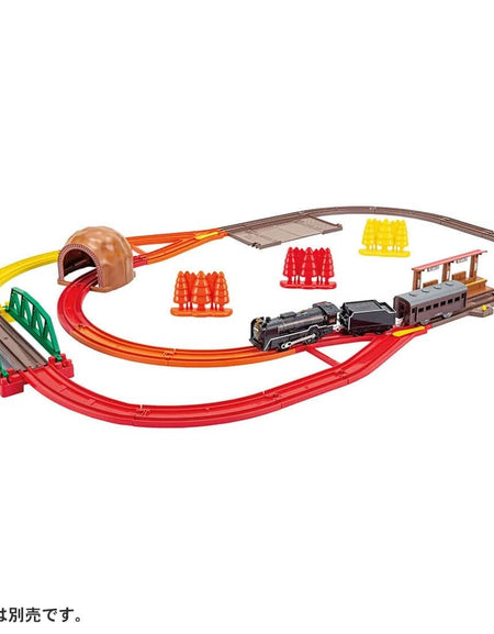 Takara Tomy Plarail Play Set Scenic Color Rail Kit - Autumn Leaves and Railroad