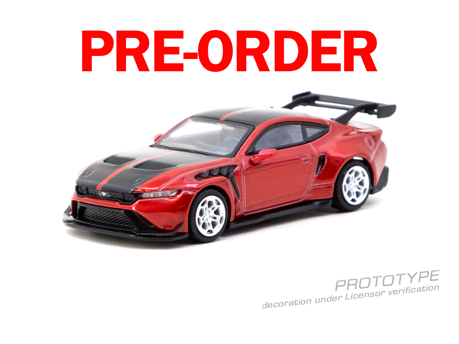 (Pre-order) Tarmac Works 1/64 Ford Mustang GTD Red Diecast Model Car