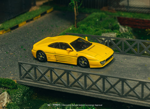 Load image into Gallery viewer, Tarmac Works 1/64 Ferrari 348 Challenge Yellow Diecast Model Car
