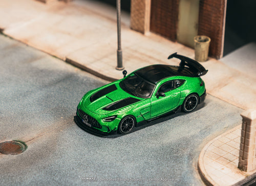 Load image into Gallery viewer, Tarmac Works 1:64 Mercedes-Benz AMG GT Black Series Green Model Car
