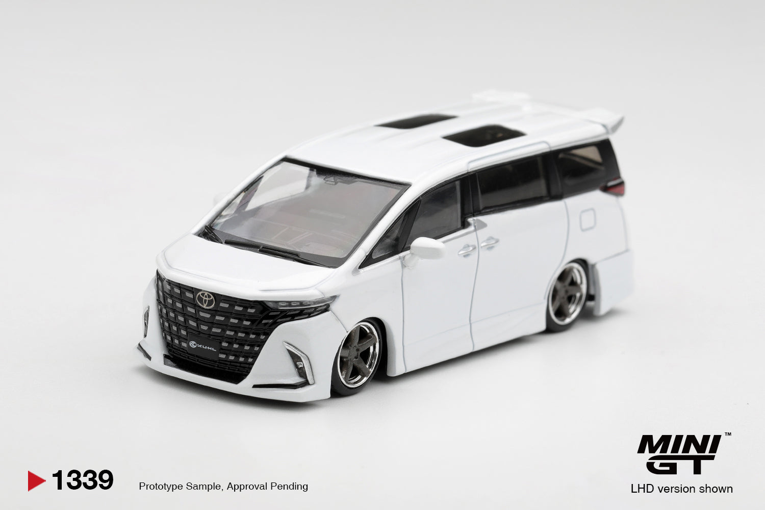 (Pre-order) Mini GT #1339 Toyota Alphard 40 KUHL White RHD Diecast Model Car