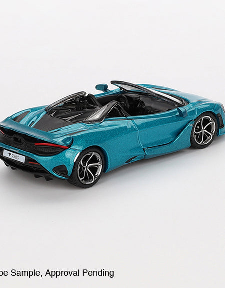 Mini GT #812 1/64 McLaren 750S Spider Belize Blue RHD Model Car